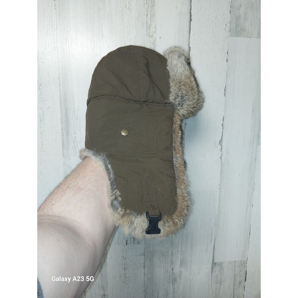 American Classics Rabbit Fur Trapper Hat XL Brown